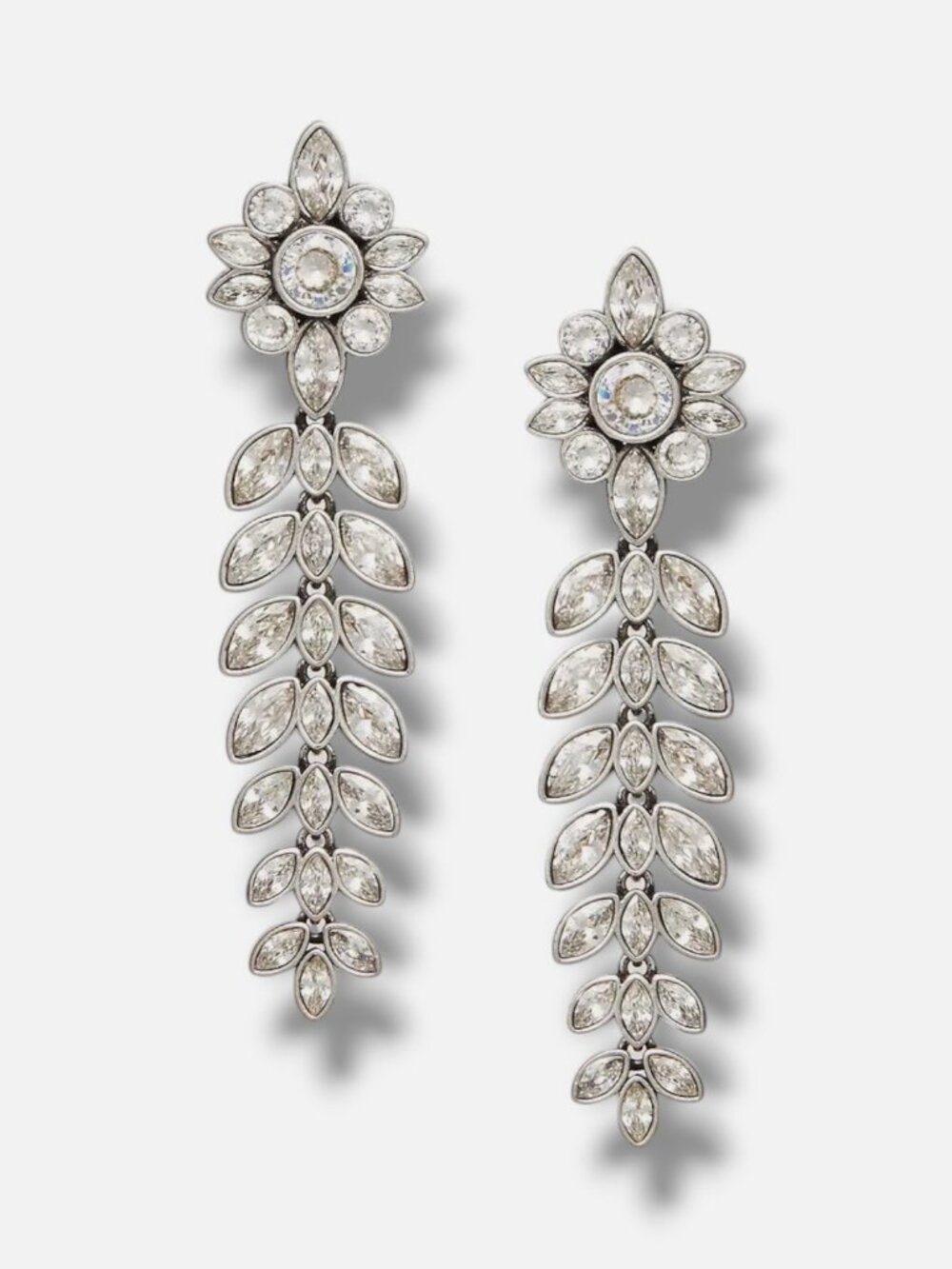 Lele Sadoughi Women's Silver Crystal Drop Earrings